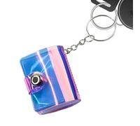 Photo Album Keychain - 2inch Mini Picture Holder | Portable Pocket Scrapbook Key Chain For Cards, PVC Tiny Memory Keepsake For Wedding Birthday Graduation Valentine Holiday