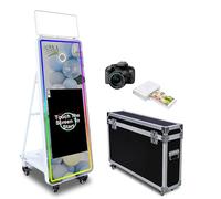 Photo Booth a specchio con touch screen da 43 pollici, macchina fotografica DSLR con luce RGB software e custodia per il noleggio di eventi e feste (set completo)