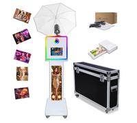 Photo Booth compatibile con iPad Photo Booth per 10,2"-13" con ombrello morbido e schermo LCD, macchina fotografica per selfie per eventi, noleggio matrimonio (Macchina + stampante)