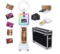 Photo Booth LCD compatibile con iPad Photo Booth per 10,2"-13" con anello/luce RGB e schermo LCD Selfie Photobooth macchina per eventi a noleggio matrimonio (Machine+Fotocamer stampante)
