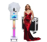 Photo Booth Machine 15,6 pollici con ombrello morbido luce selfie portatile touch screen Photobooth, specchio Photo Booth con custodia da volo per eventi festa di nozze (macchina per foto)