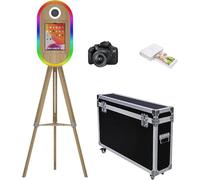 Photo Booth per iPad 10,2" 11" 11" 12,9" e per fotocamera, telecomando, custodia da volo, supporto portatile 2 in 1 per selfie Photobooth per eventi di noleggio feste (set completo)