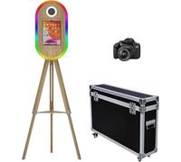 Photo Booth per iPad 10,2" 11" 11" 12,9" e per fotocamera, telecomando, custodia da volo, supporto portatile 2 in 1 per selfie Photobooth per eventi di noleggio feste (cabina fotografic fotocamera)