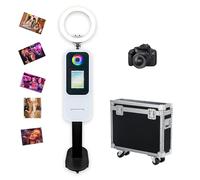 Photo Booth portatile compatibile con superficie/tablet/iPad per 10,2"-13" Shell Photo Booth stand Selfie Photobooth macchina per feste, supporto mini stampante integrata (Machine + fotocamera)