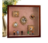 Photo Display Memory Box, Wood shadow-box Frame Kit, Miniature Museum Decoration, Pet Photos Figurines Display Boxs Kit For Bedside Dorm Bedroom Apartment Birthday Holiday Mother's Day