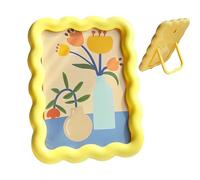 Photo Frame, Cute Yellow Picture Display, Decorative Tabletop Ornament, Bright Cheerful Color Accent, Lightweight Build for Wedding, Dorm Room, Desktop, Farmhouse, Children Room, Studio, Birthday Use