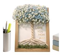 Photo Frame,Mothers Day Wooden Display Home Decor,Rustic Family Photo Frame Decor | for Mom Her Study Room Bedroom Office Hallway Entryway Birthday Party