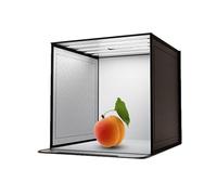 Photo Light Box - Scatola luminosa portatile per studio fotografico, 44 x 44 cm, pieghevole, con luce LED, puntelli per servizi fotografici dilettanti professionisti