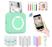 Photo Printer - Miniatura Portatile cilindri, Stampante Termica per Foto, Note, Memo, Verde