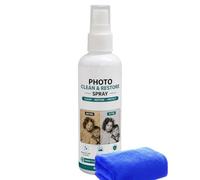 Photo Restoration Cleaning Spray, Clear Quick Dry Art Fixative, 100ml | 100ml Spray, Quick Drying, Clear Gloss Finish, Non Abrasive Formula, For Photos, Pencil Sketches, Charcoal And Paper