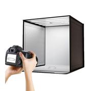 Photo Studio Box - Tenda da scatto portatile con 672 LED, tre temperature di colore regolabili Studio Lightbox e 4 decorazioni colorate, fotografia pieghevole, foto scatola