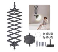 Photo studio ceiling track system telescopic boom hinge 2m lifting kit, special equipment for flash lights in the soft light box of the live broadcast room and studio