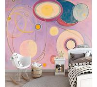 Photo Wallpaper Vertical Stripes Abstract Design 300 x 210 cm for Living Room Children's Room Bedroom Hallway 3D Effect Nonwoven Wallpaper Motif Wallpaper Motif Wallpaper Resistente ai raggi UV Orange