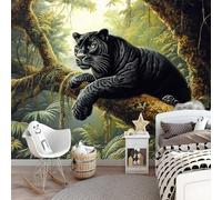 Photo Wallpaper Vertical Stripes Abstract Design 300 x 210 cm for Living Room Children's Room Bedroom Hallway 3D Effect Nonwoven Wallpaper Motif Wallpaper Motif Wallpaper Resistente ai raggi UV Orange