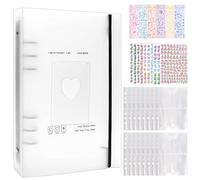 Photocard Binder Album Fotografico A5 Raccoglitore ad Anelli Raccoglitore per Fotocard Trasparente Album Fai Da Te con 240 Tasche, 6 Fori Photocard Album con 30 Pagine Interne, 16 Adesivi