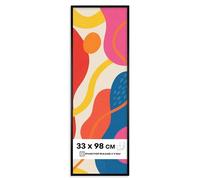 Photoframe4you - Cornice per foto 33x98 cm nera -Vetro acrilico infrangibile - Cornice da parete in plastica resistente per foto, poster, puzzle e certificati - Prodotta in Europa - Nancy