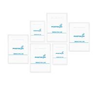 PHOTOLINI Set di 6 cornici per poster bianco legno MDF, 4x A3 e 2x A4, plexiglass infrangibile, da parete, accessori inclusi - per foto, immagini e poster