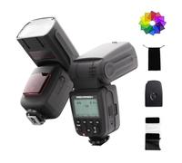 PHOTOOLEX Flash Speedlite GN58 i-TTL con display LCD, 12 filtri colore e Triggero flash senza fili, modalità TTL M S1 S2, compatibile con Nikon Z9 Z8 Z6III Z5 Z50 Zf e serie D850 D780 D750 D5600