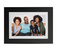 PhotoShare Friends and Family Smart Frame 10.1" Digital Photo Frame, Send Pics from Phone to Frame, Wi-Fi, 8 GB, Holds Over 5,000 Photos, HD, 1080P, Black/White Mattes, iOS, Android