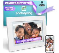 PhotoSpring 25,4 cm (10 pollici), cornice Wi-Fi facile da configurare touchscreen, inviare foto via e-mail, app o web da qualsiasi luogo, grande regalo, display 1280 x 800, supporto video, bianco