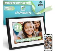 PhotoSpring - Cornice digitale con batteria WiFi da 10 pollici, invia foto via e-mail, web o la nostra app gratuita, cornice elettronica con display touch e