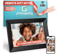 PhotoSpring Cornice per foto WLAN digitale Lite, 25,4 cm (10 pollici), inviare foto di famiglia alla lista via e-mail, o utilizzare l'app, web, touch screen, facile installazione