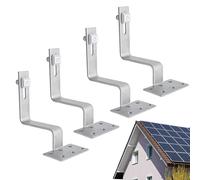 Photovoltaic Roof Hooks - Aluminum Alloy Standard Size | Solar Panel Mounting Brackets, PV Roof Hook Set With Screws | Stable Lightweight Solar Mounting Accessories For Roofs Installation Use