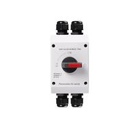 Photovoltaic Solar DC Isolation Switch Outdoor PV Solar Switch 4P 1000V 32A Rotating Handle IP66 EKD7 AUOQKQUT(MG25 Connection)