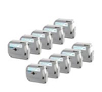 PHOVYAFI 10 pacchetti neri su etichette bianche compatibili con nastro per etichette Mk231 etichetta da 12 mm per nastro(Blue on White)