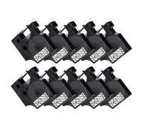 PHOVYAFI 10 pacco da 12 mm nero su nastro di etichetta bianca compatibile con d1 45013 45016 45017 45018 45019 45020 per etichettale 160 280(Black on Clear)