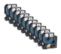 PHOVYAFI 10pcs nastro per etichetta per tubo di restringimento di calore compatibile per 18051 18052 Works con 4200 5000 5200 stampanti di etichetta(Black on White)