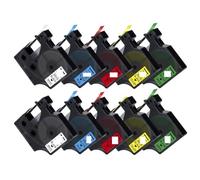 PHOVYAFI 10pk 45013 nastro etichetta D1 compatibile per vari stampanti di etichetta 45013 45010 45018 40913 43613 in dimensioni da 9 mm(Mixed Color)