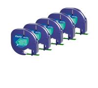 PHOVYAFI 12mm 5pk Multicolor Plastic Etichetta di carta etichetta 4M Compatibile con etichetta LT100H LT-100T FITS 91200 91201 Modello(Plastic green)
