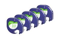 PHOVYAFI 12mm 5pk Multicolor Plastic Etichetta di carta etichetta 4M Compatibile con etichetta LT100H LT-100T FITS 91200 91201 Modello(Paper white)