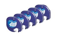 PHOVYAFI 12mm 5pk Multicolor Plastic Etichetta di carta etichetta 4M Compatibile con etichetta LT100H LT-100T FITS 91200 91201 Modello(Plastic white)