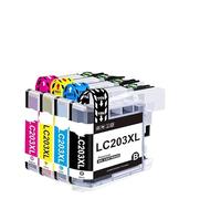 PHOVYAFI 4pk LC203XL Ink Compatibile con LC203 LC201 per MFC-J460DW MFC-J480DW MFC-J485DW