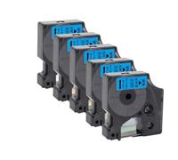 PHOVYAFI 5 pacchetto 12 mm d1 etichetta nastro compatibile con etichetta 160 280 modelli 260d per 45010 45013 45016 45021 45022 45023(Black on Blue)