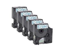 PHOVYAFI 5 pacchetto 12 mm d1 etichetta nastro compatibile con etichetta 160 280 modelli 260d per 45010 45013 45016 45021 45022 45023(Blue on Clear)