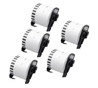 PHOVYAFI 5 rotoli di carta termica compatibili con etichette DK-2205 DK-22205 62mm x 30,48 m di lunghezza continua progettata per l'uso con QL-500 500A 550 560 700 570 VM 800N 600TD