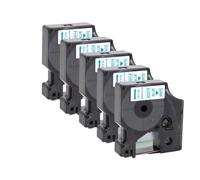 PHOVYAFI 5pcs 12mm d1 etichetta nastro compatibile con etichetta 160 280 Riferimento 45013 45010 45018 45023 45024 cartuccia etichetta(5PK Blue on White)