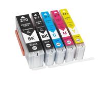 PHOVYAFI 5pcs cartucce di inchiostro compatibili PGI-270 CLI-271 for MG7720 TS8020 TS9020 TS6020 Stampanti 270 271