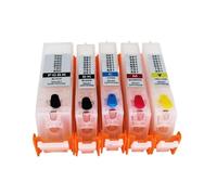 PHOVYAFI 5pcs cartucce di inchiostro ricaricabili compatibili con PGI 550 CLI 551 con chip ad arco per stampanti IP7250 6350 5450 MX925 MX725
