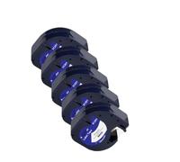 PHOVYAFI 5pcs nastro per etichetta bianca compatibile da 12 mm in plastica LT per l'etichetta LT-100H LT100H(Black on White)