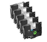 PHOVYAFI 5pk nero su etichette trasparenti nastro compatibile con TZ131 TZE-131 12mm laminato con il nastro di etichetta a nastro per la stampante 'etichetta PT-1000