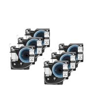 PHOVYAFI 6 pezzi da 24 mm etichette industriali compatibili tubo di restringimento del calore 1805444 1805443 Etichette di sostituzione per etichetta(Black on White)