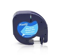 PHOVYAFI 91200 nastro compatibile 12mm nero su bianco per etichetta stampante LT100H 91203 Macchinatura(Black on Blue)