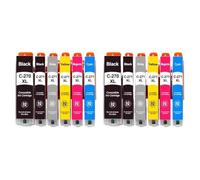 PHOVYAFI Cartucce di inchiostro di sostituzione 6 colori compatibili con PGI-270 CLI-271 per stampanti da 270xl 271xl tra cui MG7720 TS8020 TS9020 TS5020(2set)
