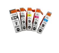 PHOVYAFI Cartuccia a inchiostro a getto d'inchiostro compatibile per Pro9500 IX7000 Color PGI 7 PGI 9 PGI7 PGI9(5PCS)