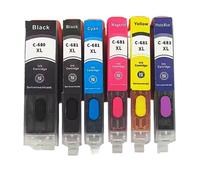 PHOVYAFI Cartuccia a inchiostro ricaricabile PGI680 con chip arco compatibile con TS706 TR7560 TR8560 TS6260(6Color 1set)