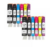 PHOVYAFI Cartuccia di inchiostro compatibile per PGI-780 CLI-781 per l'uso con TR8570 TS9170 TS7180 TS707 TS8370 TS6370 TS9570(6Color 2set)